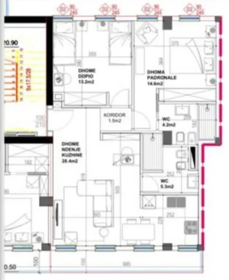 Tirane, shitet apartament 2+1 Kati 5, 101 m² 373.700 € (Blloku)