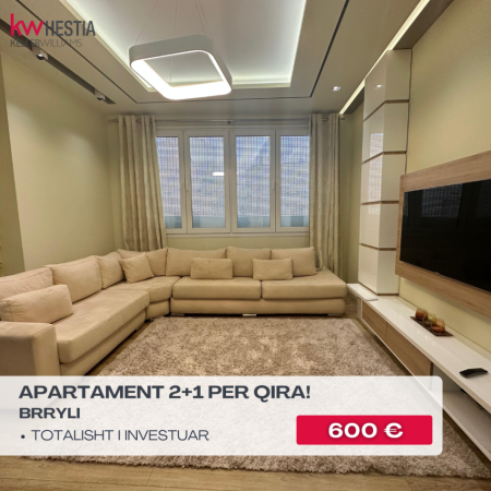 Tirane, jepet me qera apartament 2+1 , 1 m² 600 € (Brryli)