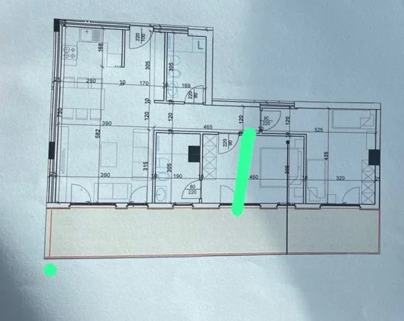 Tirane, shitet apartament 2+1+Ballkon Kati 9, 122 m² 177.335 € (Rruga Dritan Hoxha)