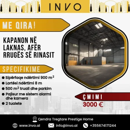 Tirane, jepet me qera magazine , 900 m² 3.000 € (LAKNAS, AFER RRUGES SE RINASIT)