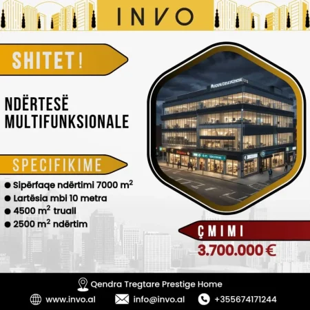 Tirane, shitet ambjent biznesi , 7.000 m² 3.700.000 € (VORE, AFER DOGANES)