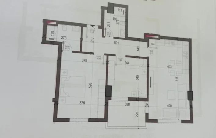 Tirane, shitet apartament 2+1+Ballkon Kati 3, 109 m² 105.327 € (Bulevardi Nene Tereza)