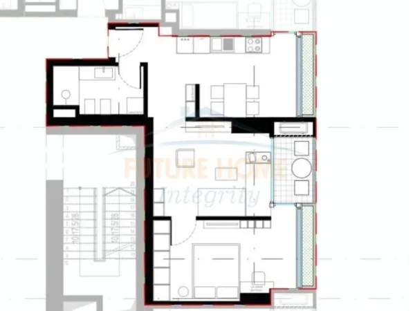Tirane, shitet apartament 1+1+Ballkon Kati 12, 82 m² 150.000 € (Dritan Hoxha)