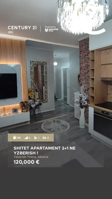 Tirane, jepet me qera apartament 2+1 Kati 4, 65 m² 600 € (NE "MYSLYM SHYR")