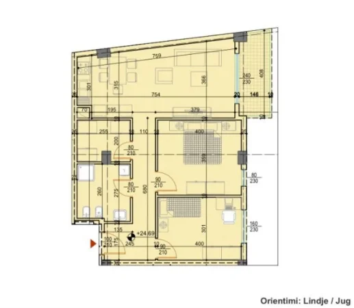 Tirane, shitet apartament 2+1+Ballkon Kati 6, 109 m² 136.000 € (Rruga Teodor Keko)