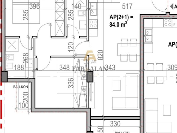 Durres, shitet apartament 2+1 , 84 m² 100.800 € (Pallati i Sporteve)