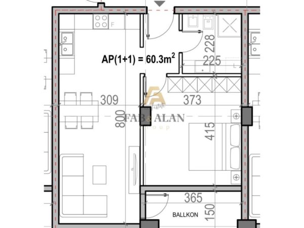 Durres, shitet apartament 2+1 , 84 m² 100.800 € (Pallati i Sporteve)
