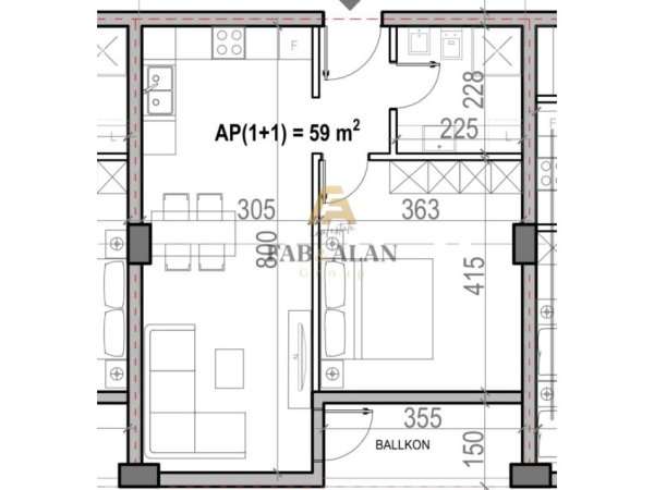 Durres, shitet apartament 2+1 , 84 m² 100.800 € (Pallati i Sporteve)