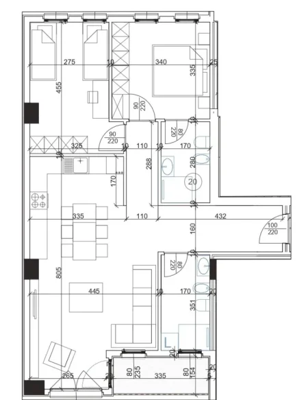 Tirane, shitet apartament 2+1+Ballkon Kati 2, 109 m² 158.630 € (Dritan Hoxha)