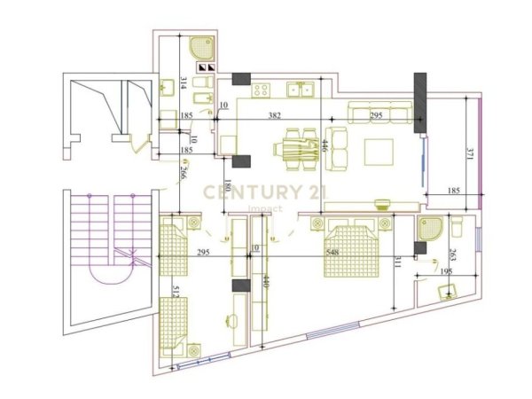Tirane, shes apartament 2+1 Kati 9, 106 m² 122.850 €