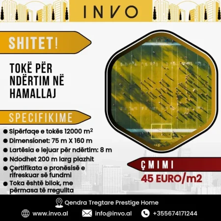 Durres, shitet toke ne bregdet , 12.000 m² (HAMALLAJ)