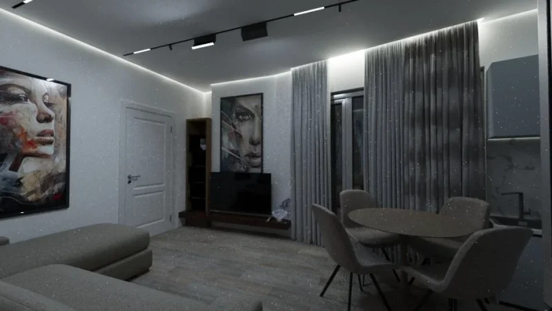 Tirane, jepet me qera apartament 1+1+Ballkon Kati 9, 70 m² 550 € (Astir)