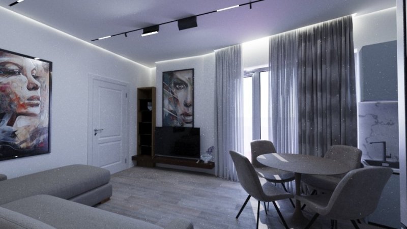Tirane, jepet me qera apartament 1+1+Ballkon Kati 9, 70 m² 550 € (Astir)