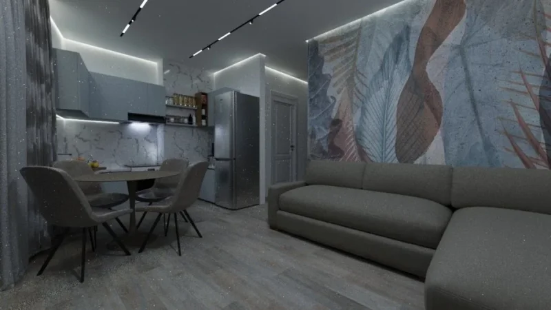 Tirane, jepet me qera apartament 1+1+Ballkon Kati 9, 70 m² 550 € (Astir)