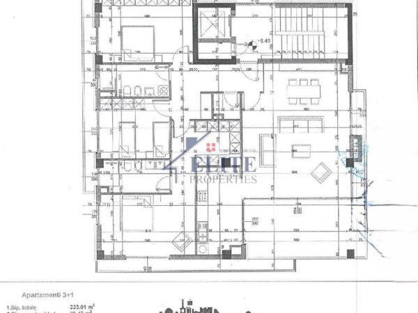 Tirane, shitet apartament 3+1 Kati 2, 233 m² 392.816 € (Tulipan Residence)