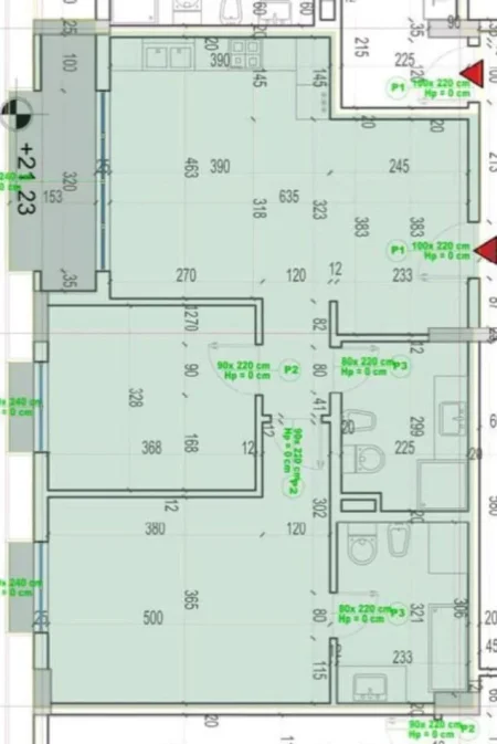 Tirane, shitet apartament 2+1+Aneks+Ballkon Kati 6, 108 m² 139.000 € (XHAMLLIKU , REZIDENCA PORCELANI 3 , KINOSTUDIO)