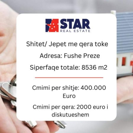 Tirane, shes toke 8.536 m² 400.000 Euro (Fushe Preze)
