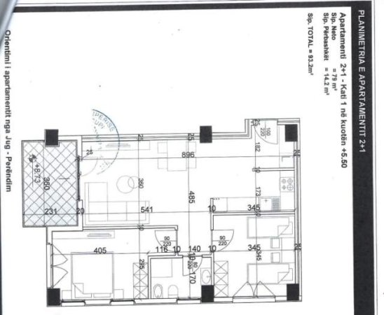 Tirane, shes apartament 2+1+BLK Kati 2, 88 m² 1.050 Euro/m2 (Bulevardi Dritan Hoxha)