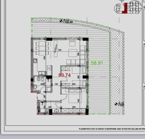 Tirane, shes apartament 2+1+A+BLK Kati 3, 160 m² 190.000 Euro (Kodra e Diellit 2)