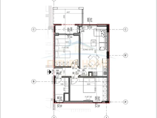 Vlore, shitet apartament 2+1 Kati 0, 100 m² 202.000 € (Radhime) PRO+32095