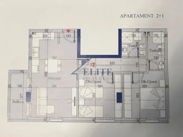 Tirane, shitet apartament 2+1+Ballkon Kati 7, 95 m² 109.135 € (Tirana Entry II)