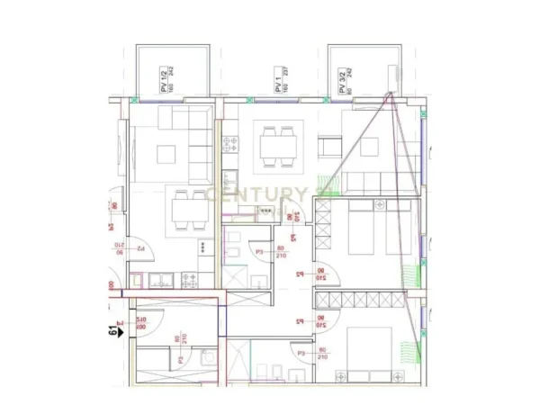 Tirane, shitet apartament 2+1 Kati 7, 108 m² 162.000 € (asl)