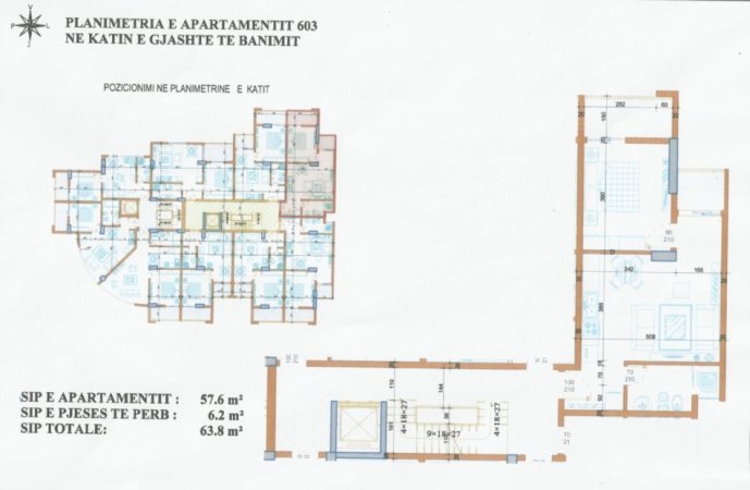 Durres, shitet apartament 1+1 Kati 6, 