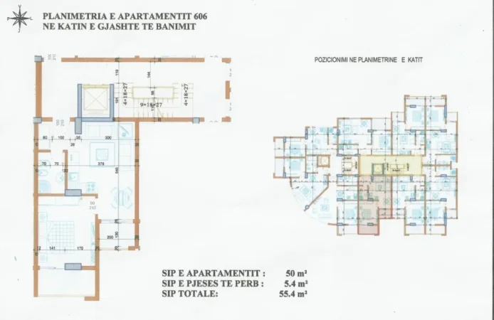 Durres, shitet apartament 1+1 Kati 6, 