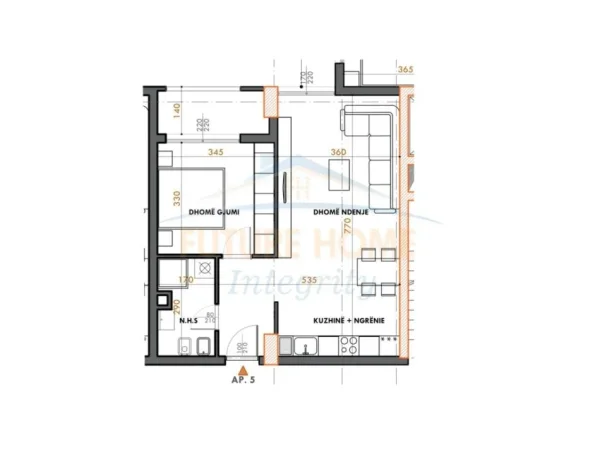 Tirane, shitet apartament 1+1 , 71 m² 92.430 € (Ish Fusha e Aviacionit, Tiranë)