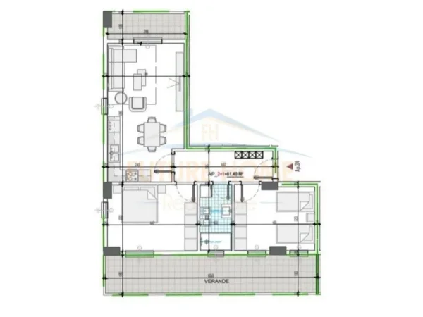 Tirane, shitet apartament 2+1 Kati 5, 96 m² 99.500 € (Urban'' Residence, Paskuqan, Tiranë)