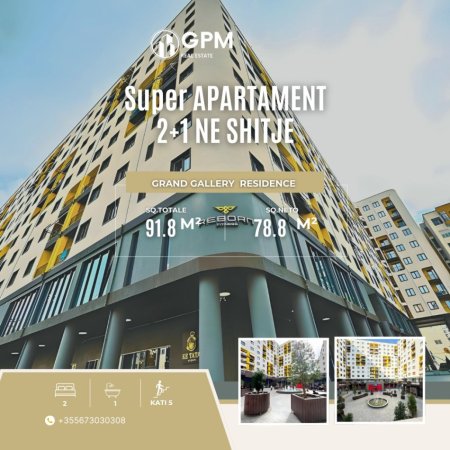Tirane, shitet apartament 2+1 Kati 5, 91 m² (Yzberisht)