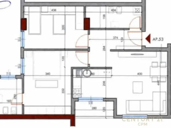 Tirane, shes apartament 2+1+Aneks+Ballkon Kati 4, 103 m² 165.000 € (Don Bosko)