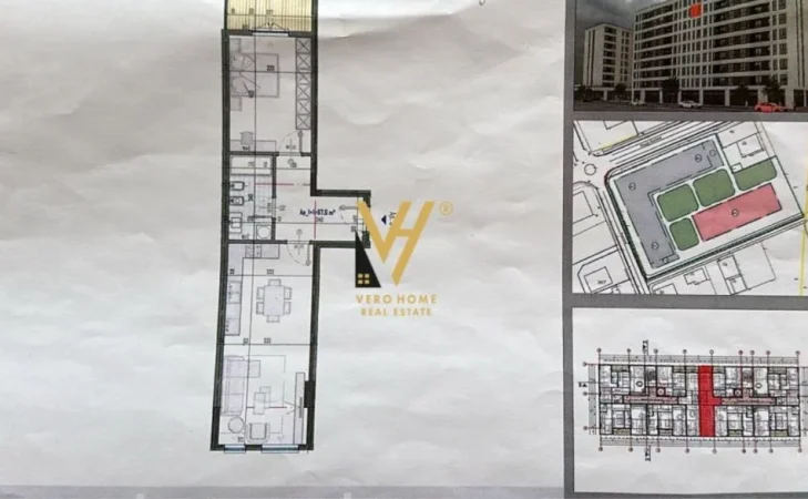 Tirane, shitet apartament 1+1+Ballkon Kati 7, 78 m² 65.000 € (KAMEZ)