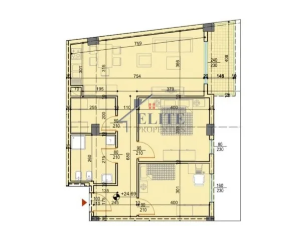 Tirane, shitet apartament 2+1+Ballkon Kati 7, 109 m² 136.250 € (Teodor Keko)