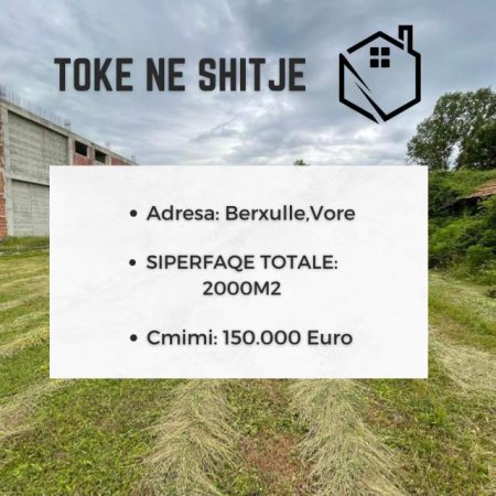 Tirane, shes toke 2.000 m² 150.000 Euro (Berxulle, Vore)