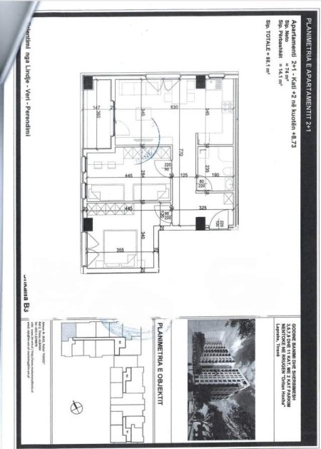 Tirane, shitet apartament 2+1+BLK Kati 6, 93.000 Euro (Rruga Dritan Hoxha)