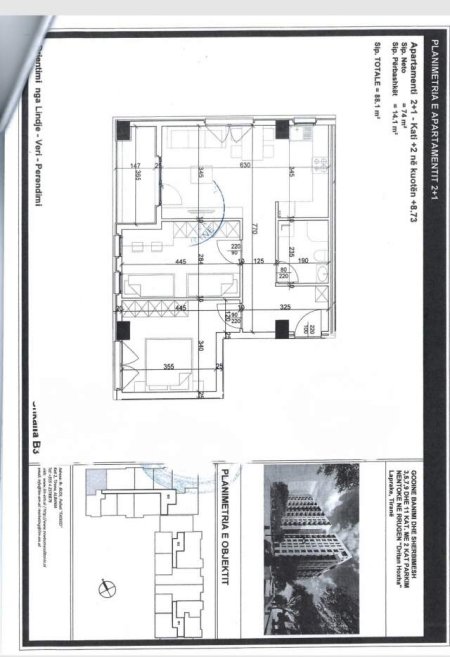 Tirane, shitet apartament 2+1+BLK Kati 6, 93.000 Euro (Rruga Dritan Hoxha)