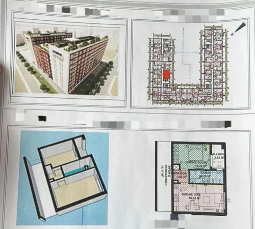 Tirane, shes apartament 1+1  Kati 3, 63 m² 102.000 € (ish parku)