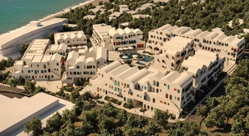 Dhermi - Palase, shes apartament 2+1+Ballkon Kati 0, 127 m² (Rezidenca Santorini 2, Dhermi)