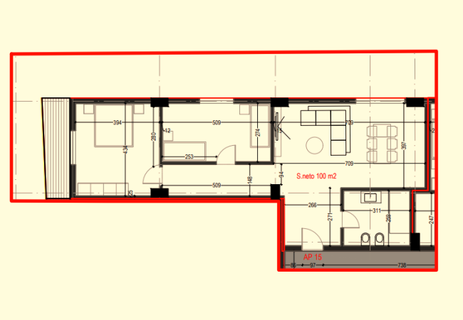 Dhermi - Palase, shes apartament 2+1+Ballkon Kati 1, 120 m² 336.000 € (Dhermi)