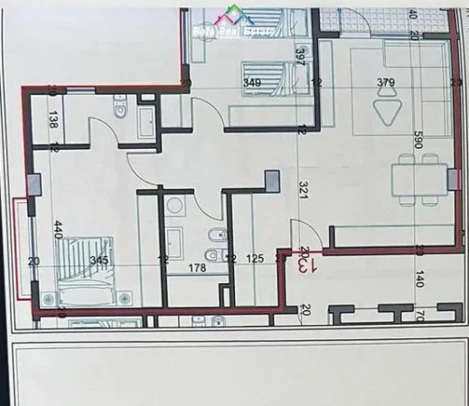 Tirane, shes apartament 2+1 Kati 3, 107 m² 87.000 € (kamez)