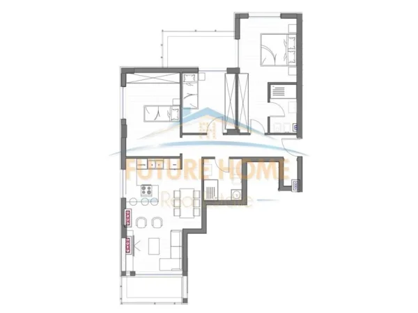Tirane, shitet apartament 3+1+Ballkon Kati 7, 131 m² 330.000 € (LIQENI I THATE)