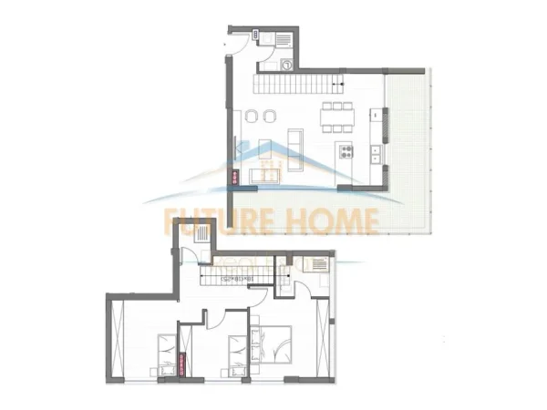 Tirane, shitet apartament duplex 3+1+Ballkon Kati 4, 135 m² 334.000 € (LIQENI I THATE)