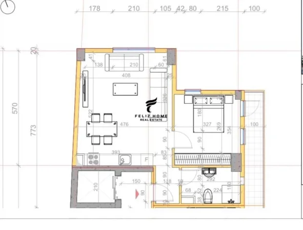 Tirane, shitet apartament 1+1+Ballkon Kati 7, 63 m² 125.000 € (RRUGA E ELBASANIT)