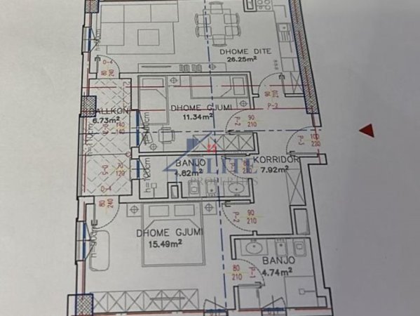 Tirane, shitet apartament 2+1+Ballkon Kati 6, 92 m² 183.880 € (Kompleksi Guce)