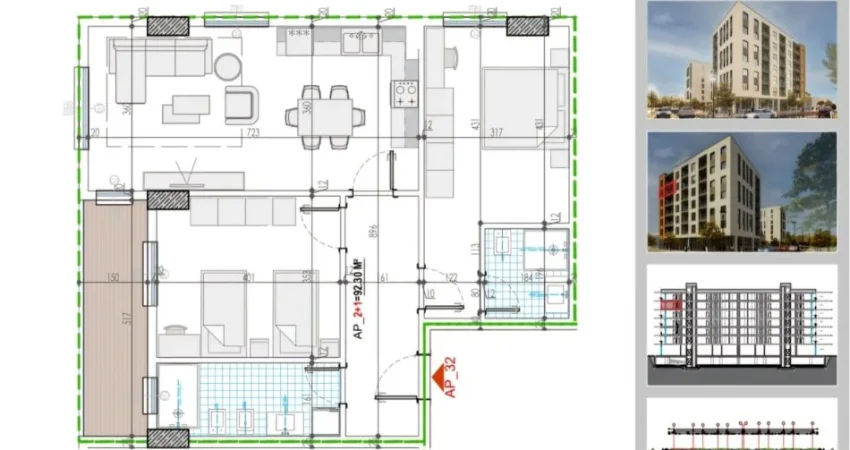 Shitet Apartament 2+1,  750EURO/M2 -PAGESE ME KESTE  (KAMEZ, RRUGA BERISHA)