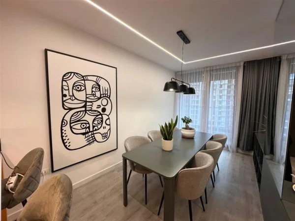 Tirane, jepet me qera apartament 2+1+Ballkon Kati 6, 95 m² 900 € (Residenca Turdiu, Fusha e Aviacionit)