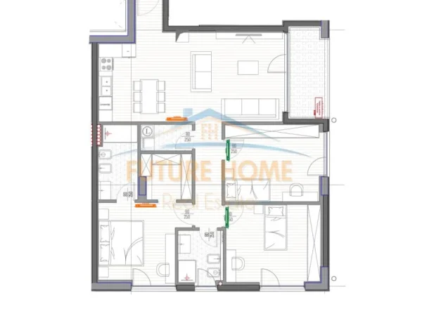 Tirane, shitet apartament 3+1+Ballkon Kati 2, 140 m² 325.000 € (LIQENI I THATE)