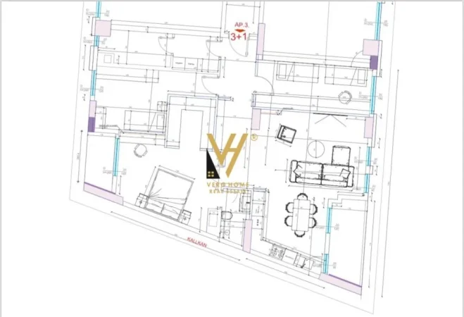 Tirane, shitet apartament 3+1+Ballkon Kati 9, 156 m² 330.000 € (BULEVARDI I RI)