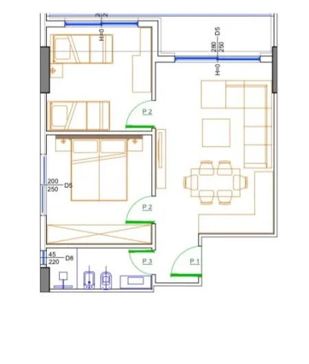 Tirane, shitet apartament 2+1 Kati 5, 79 m² 94.680 € (Mali i Robit)